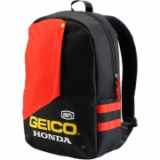 Mugursoma 100% Geico Honda Haversack, melna/sarkana