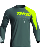 Kids jersey Thor Sector Edge, olive green/fluo green