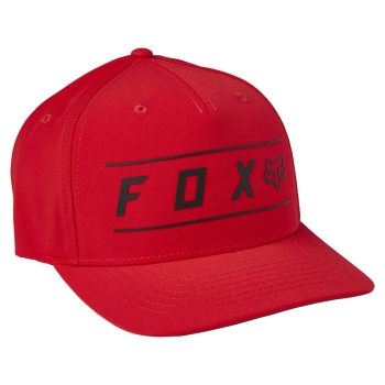 Cepure FOX Pinnacle Tech Flexfit, sarkana ar uzrakstu, izmērs L/XL