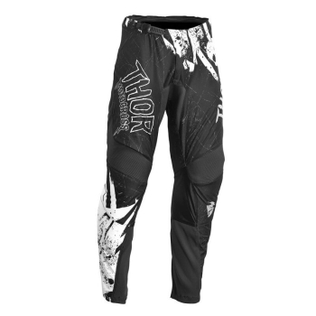 Kids pants Thor Sector Gnar, black/white, size Y20