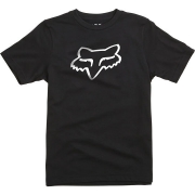 Bērnu T-krekls FOX Legacy, melns ar logo 