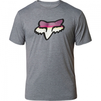 T-shirt FOX Head Strike, grey with logo, size S T-shirt FOX Head Strike, grey with logo, size S
