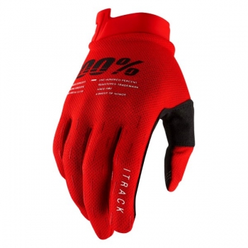 Gloves 100% Itrack, red, size M