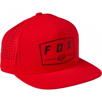 Cepure FOX Badge, sarkana ar melnu logo, viens izmērs