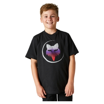 Kids t-shirt FOX Skarz, black with logo, size YM