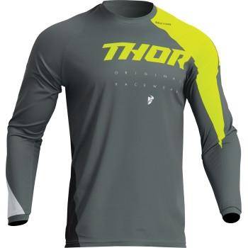 Kids jersey Thor Sector Edge, grey/fluo green, size XXS Kids jersey Thor Sector Edge, grey/fluo green, size XXS